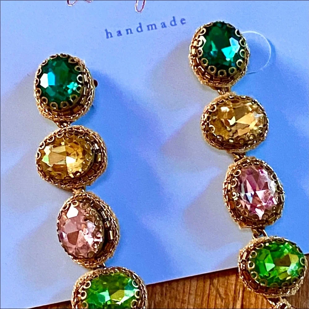 NWT Deepa Gurnani Beaded Crystal Chandeliers - Picture 10 of 15